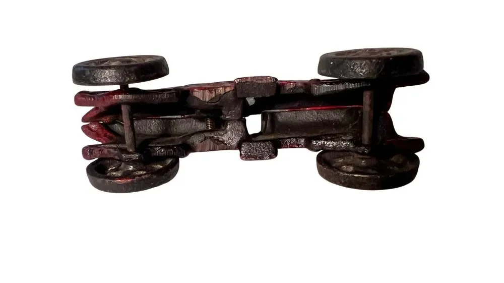 Antique AC Williams Race Car 1920’s Cast Iron Boat Tail Red Racer Race Car EC